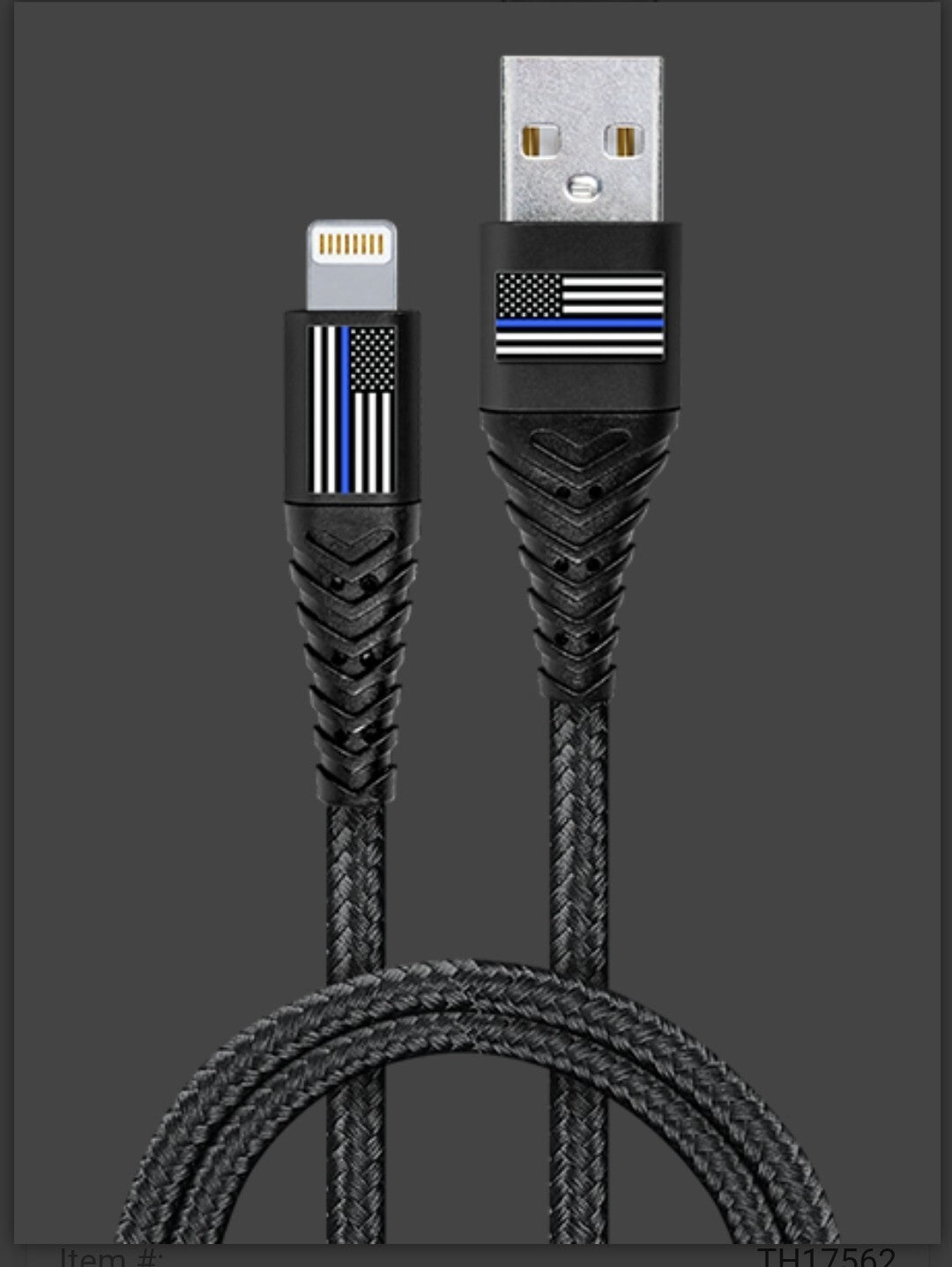 Fun FACTORY  PHONE CHARGERS  FIRST RESPONDER 10' CABLES 8-PIN TYPE-C Bulk Retail