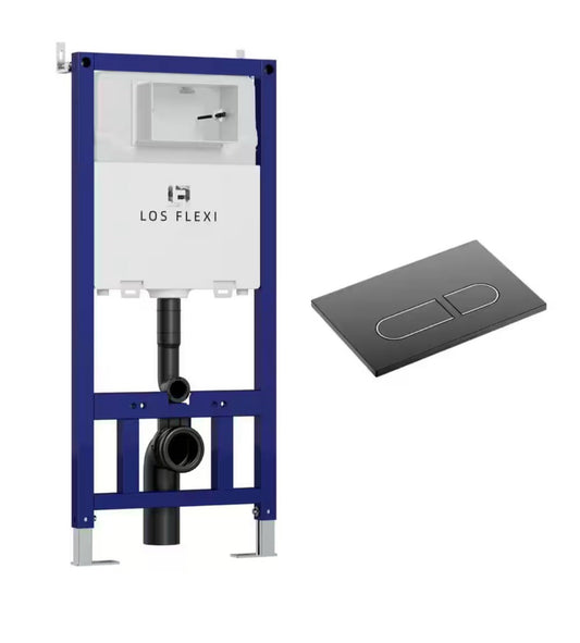 Los Flexi In-Wall Toilet Tank Carrier 0.8/1.6GPF w/ Flush Plate LF01TC01