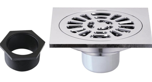 Kingston Brass BSF4267 Watercourse 3-15/16" Square Shower Drain - Chrome