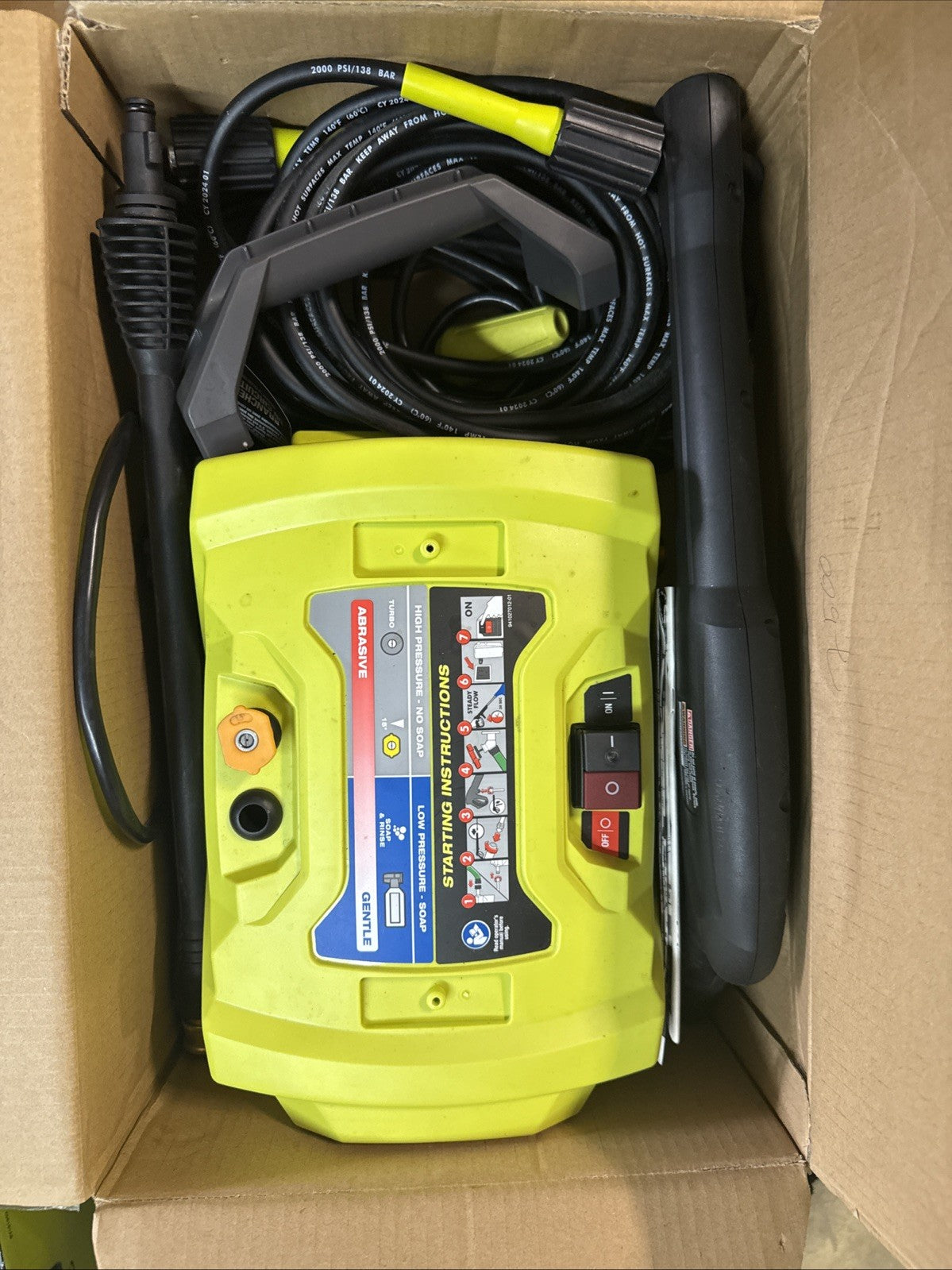 Ryobi 1800 PSI 1.2 GPM Cold Water Electric Pressure Washer RY141802 EXCELLENTCND