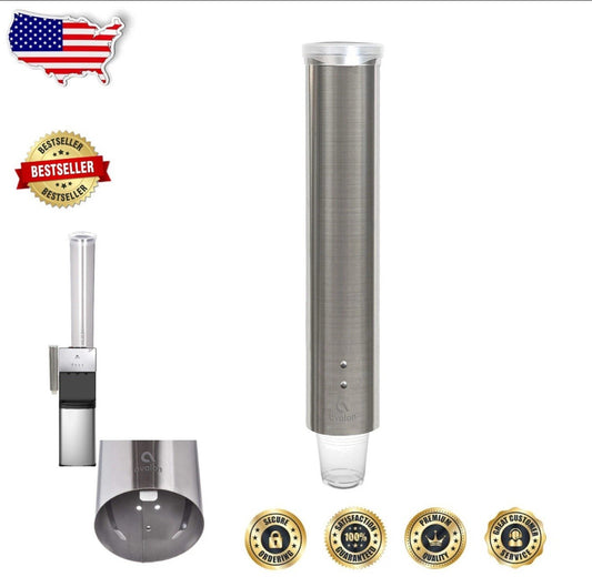 Compact Adjustable Stainless Steel Cup Holder - Fingerprint Resistant Design