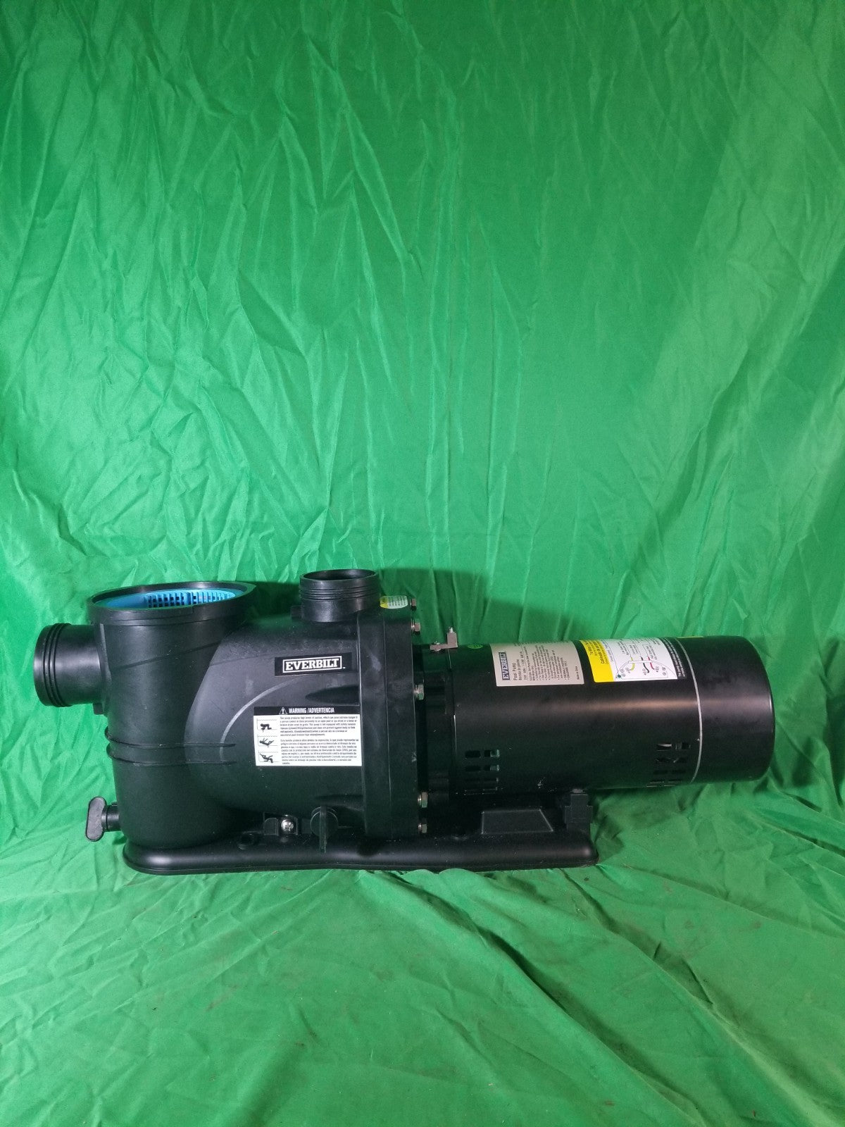 Everbilt Pool Pump Fan-Cooled Motor 1.5 HP 230V Has Unions*