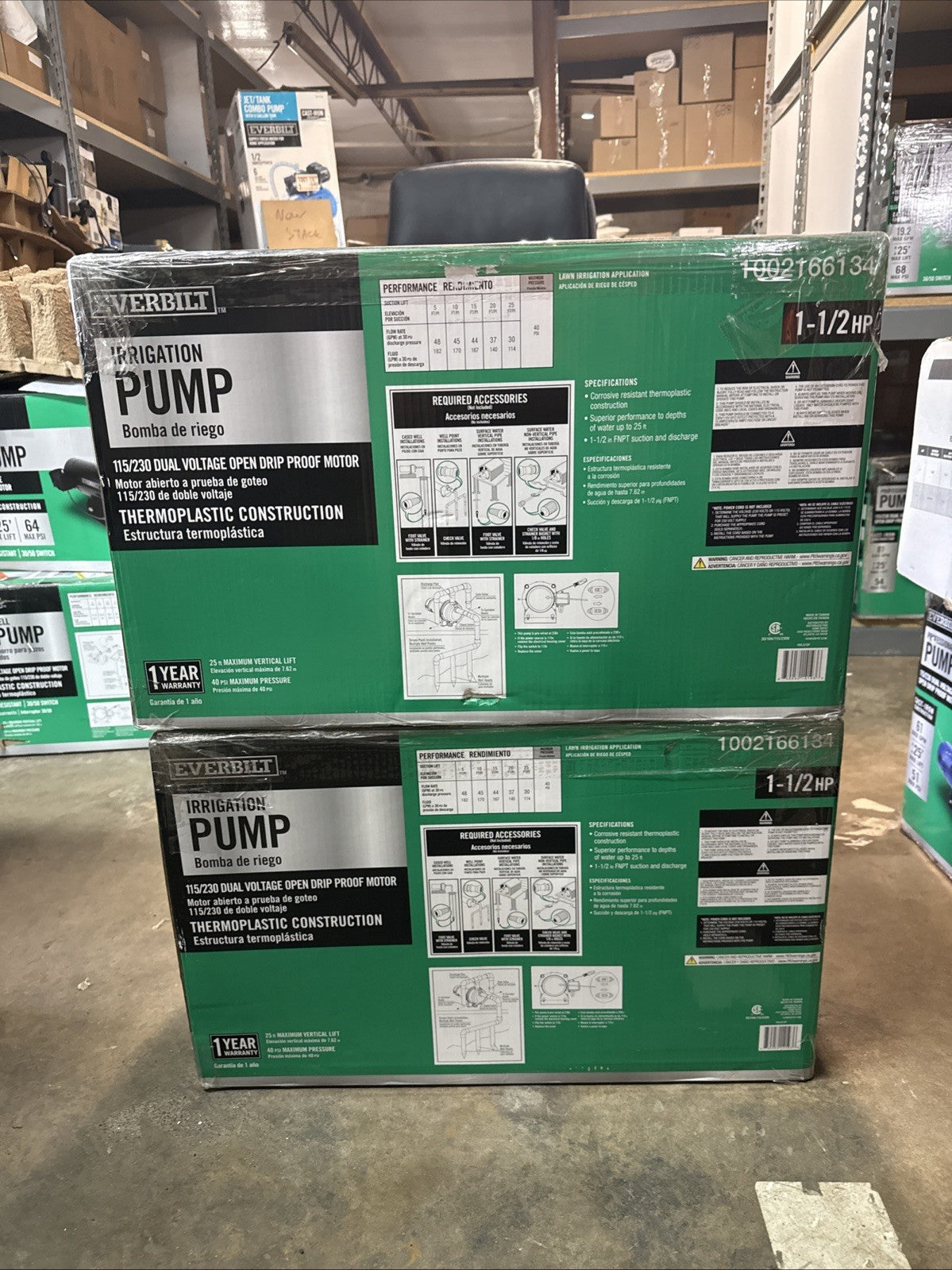 Everbilt Lawn Irrigation Pump Plastic 1-1/2HP HDLS15P NEW