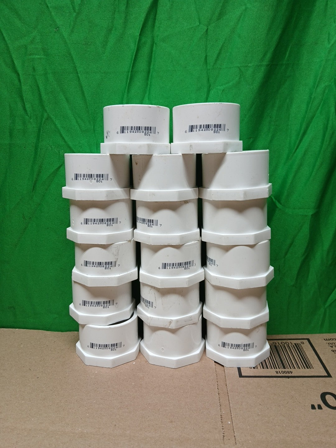 (QTY 17) Charlotte Pipe 02107 PVC SCH40 Reducing Bushing 2 x 3/4 Slip 437-248