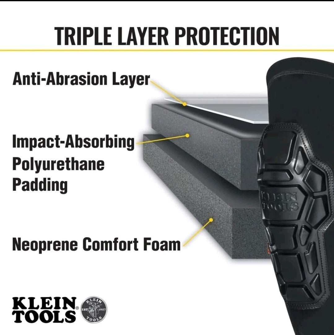 Klein Tools 60511 Heavy Duty Knee Pad Sleeves, M/L