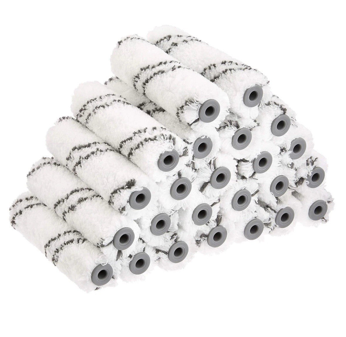 Amazon Basics Microfiber Paint Roller Covers, for Smooth 24 Pack, White