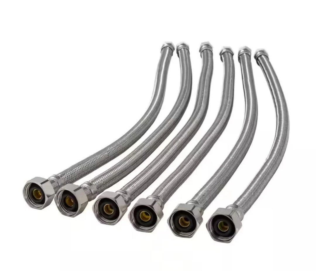 6-Pack ProLine 3/8 Compression x 1/2 FIP x 20 Stainless Steel Faucet Supply Line