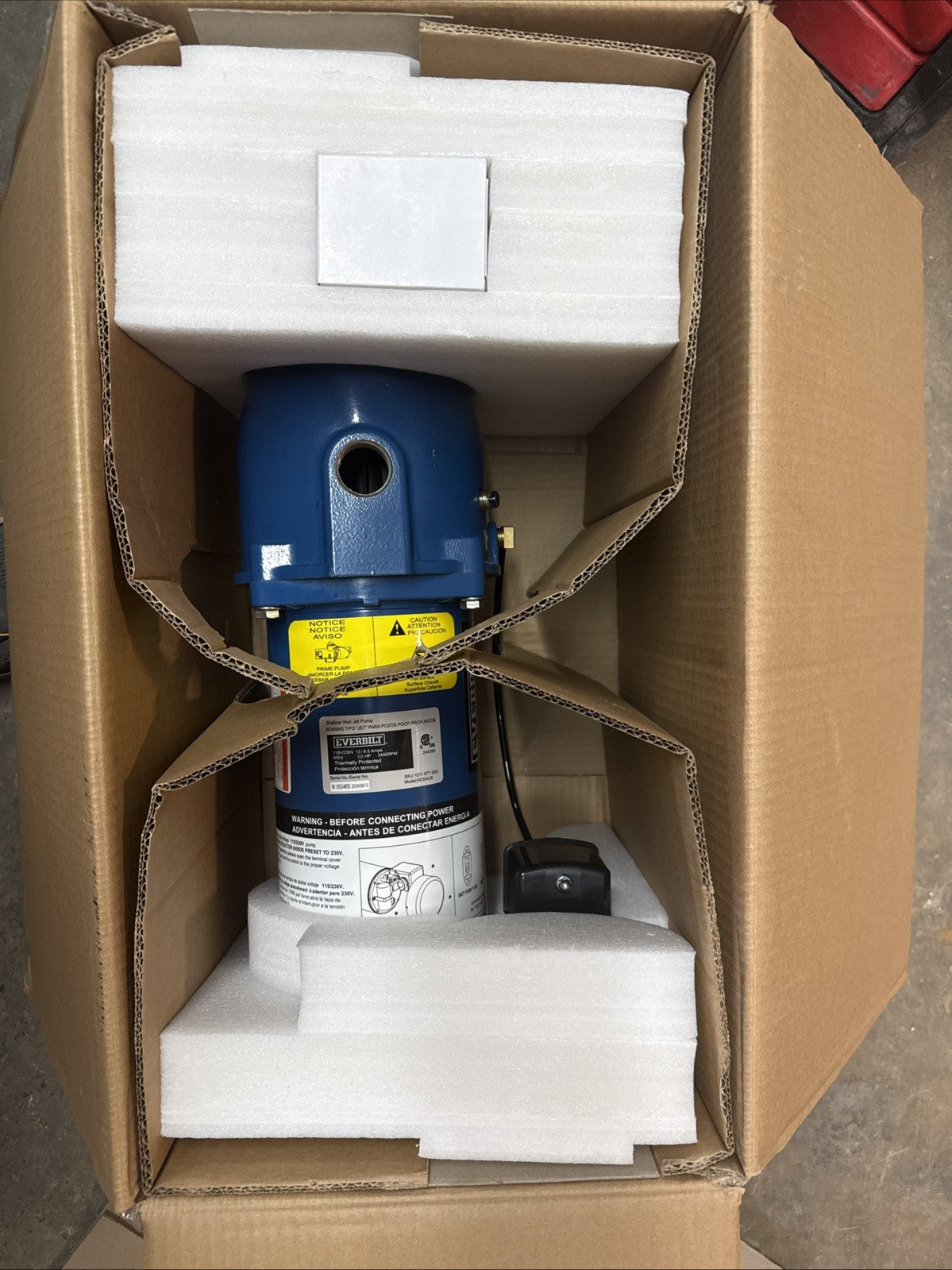 Everbilt Shallow Well Jet Pump Cast Iron 1/2HP HDSWJ5    (Used Read Description)