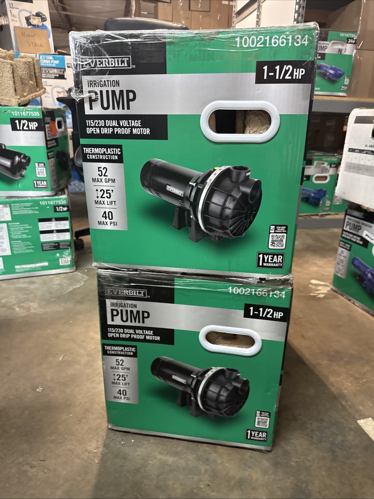 Everbilt Lawn Irrigation Pump Plastic 1-1/2HP HDLS15P NEW