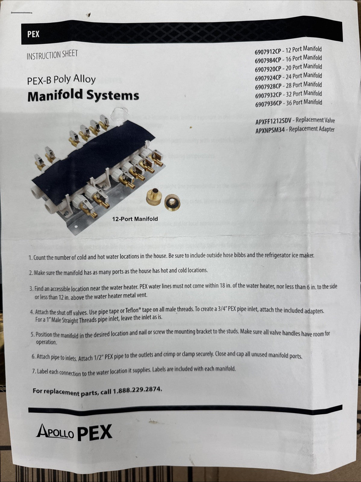 Apollo 6907920CP 20-Port PEX B Manifold with 1/2 In Brass Ball Valves