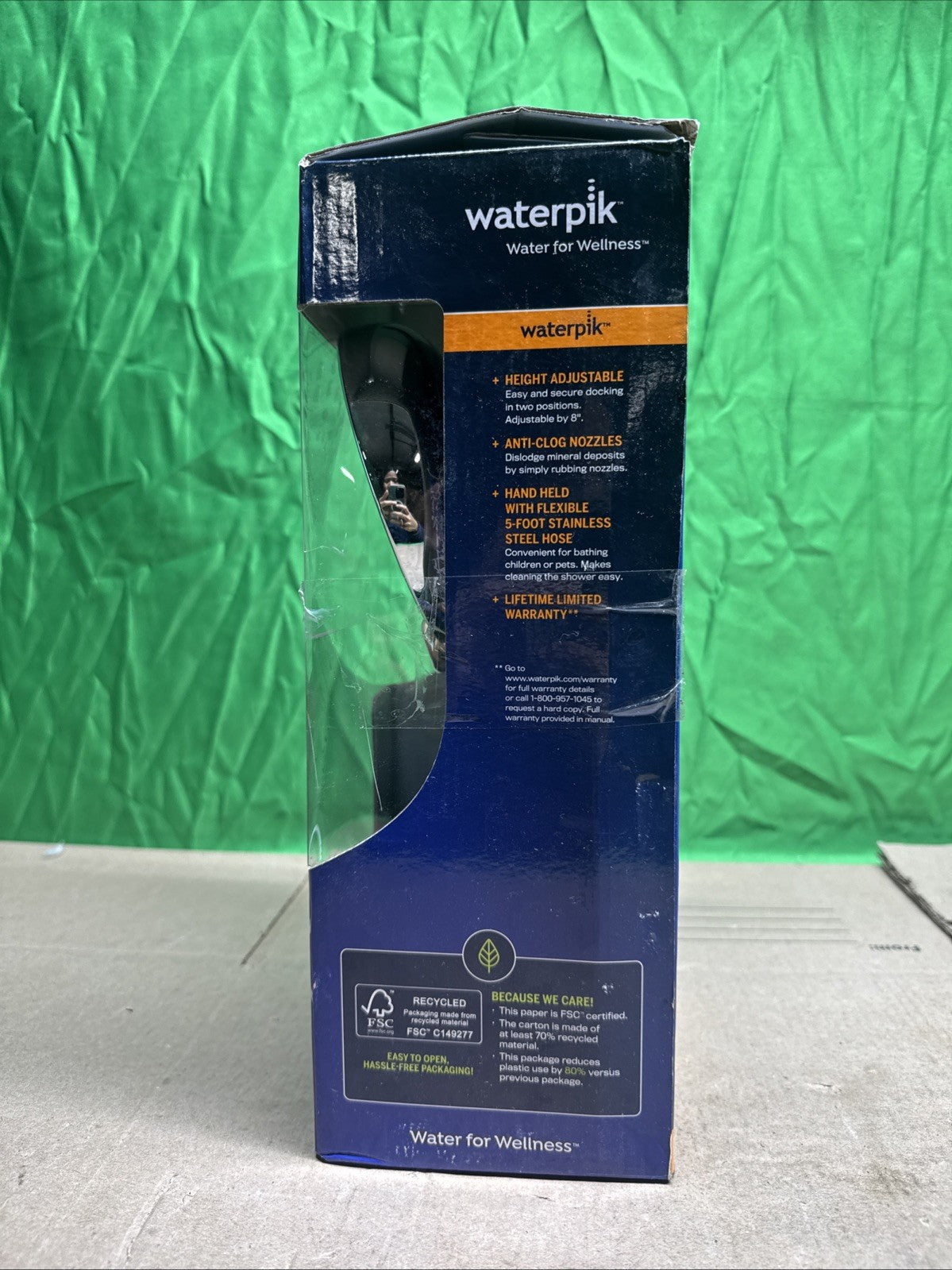 Waterpik 8-Spray Wall Mount Magnet Multi Height Handheld Shower Head 1.8 GPM