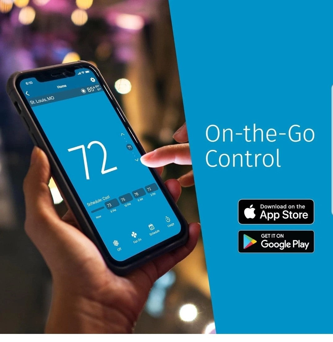 Sensi Touch 2 Smart Thermostat with Touchscreen Color Display ST76