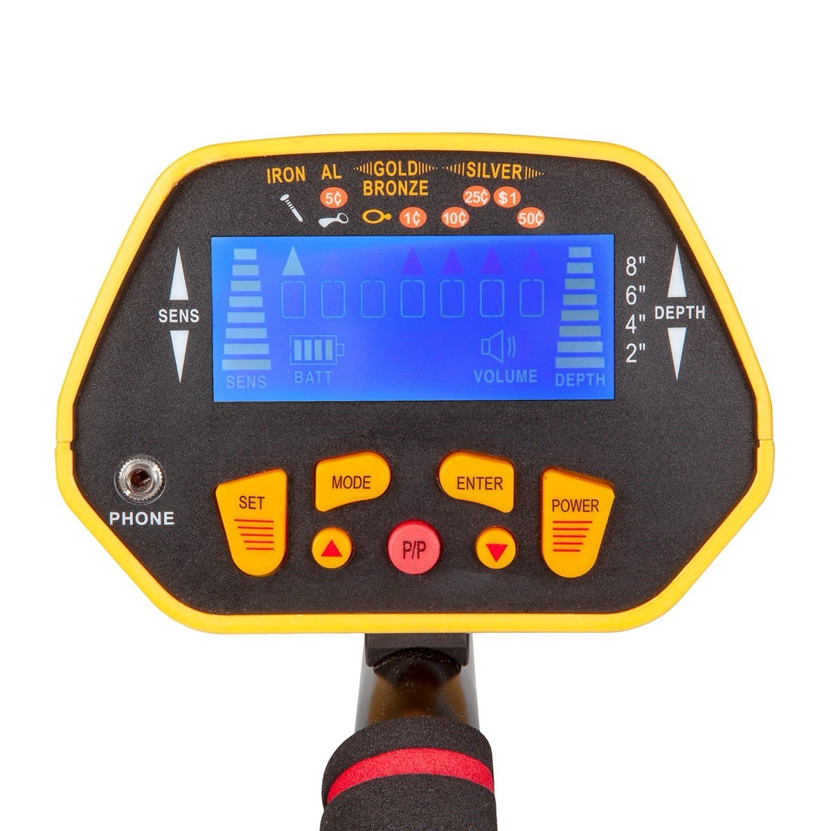 Canway OT-MD01 Metal Detector - Adjustable Digital Display, All Metal