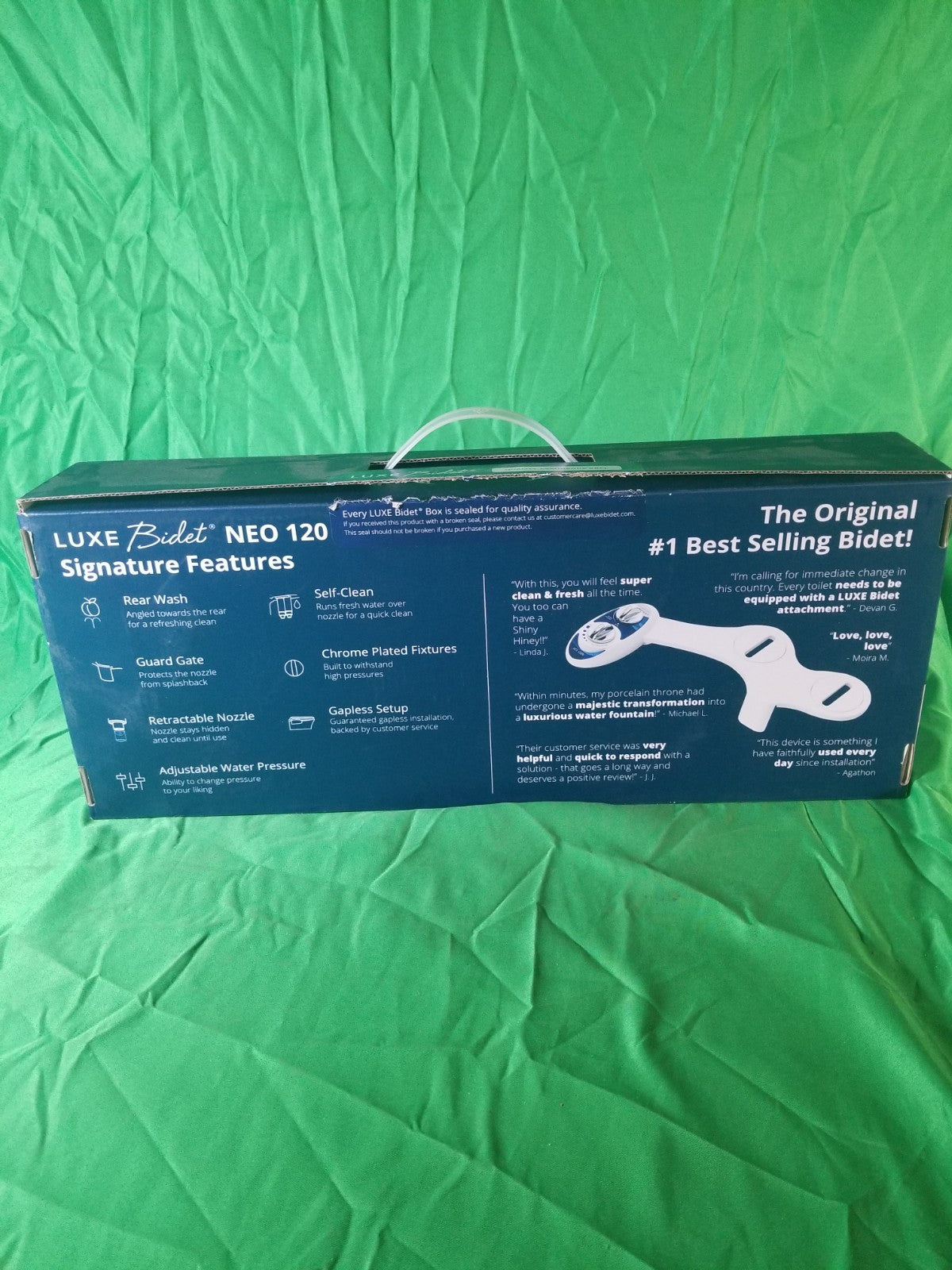 Luxe Bidet Neo 120 Self Cleaning Nozzle Fresh Water Non Electric New-Openbox