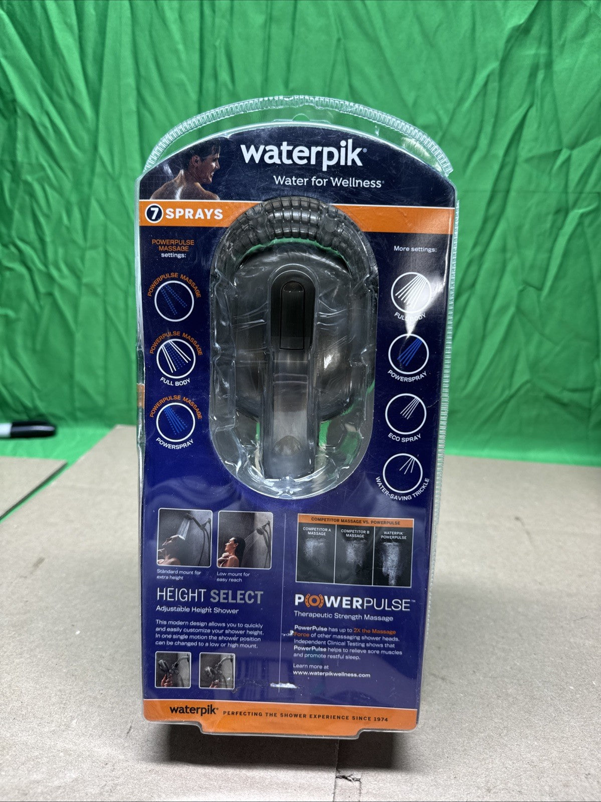 Height Select 7-Spray Patterns With 1.8 GPM 4 In. Height Select Wall Mount