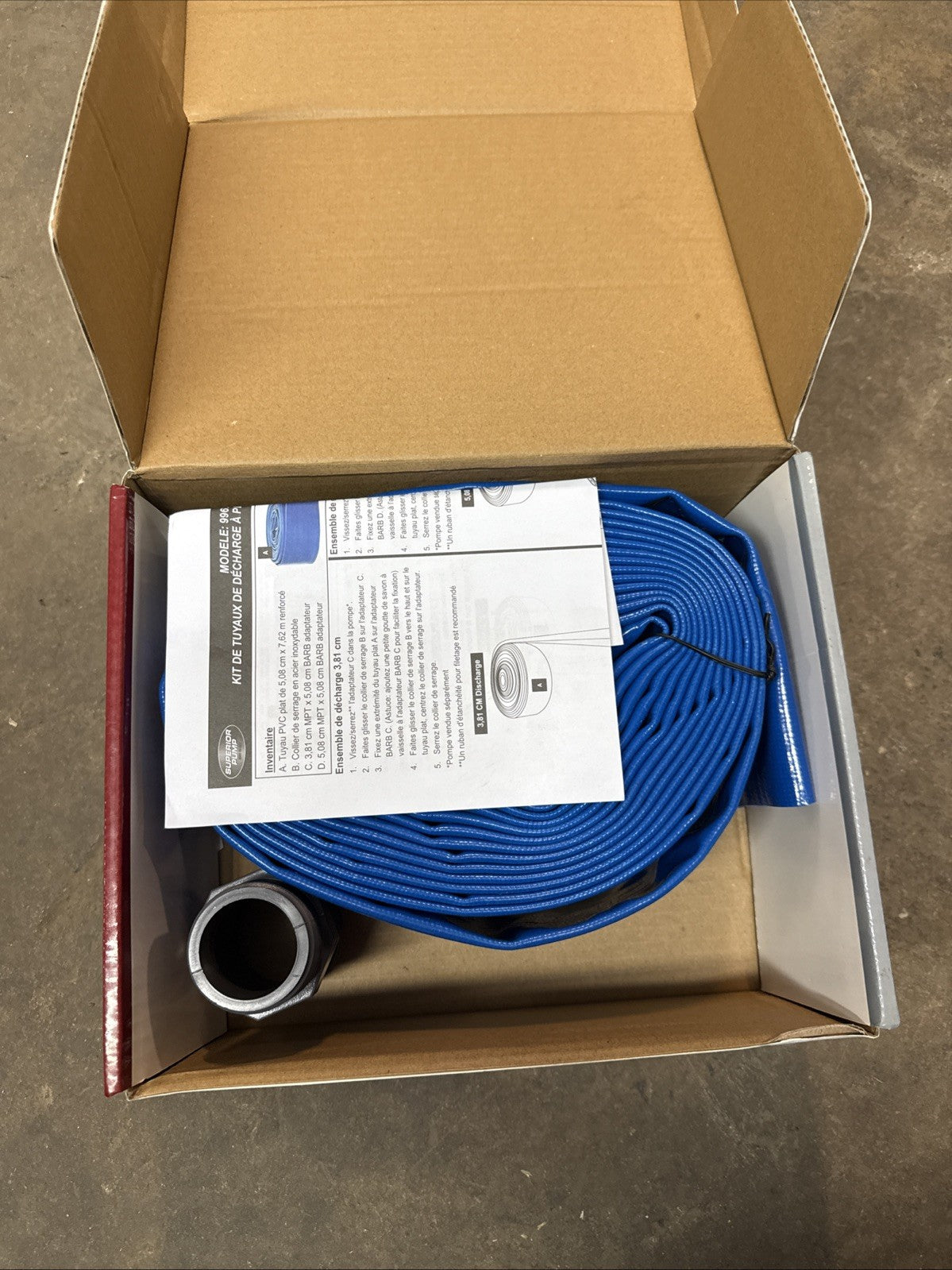 Superior pump 99622 2 in. x 25 ft. Lay-Flat Sump Pump Discharge Hose Kit