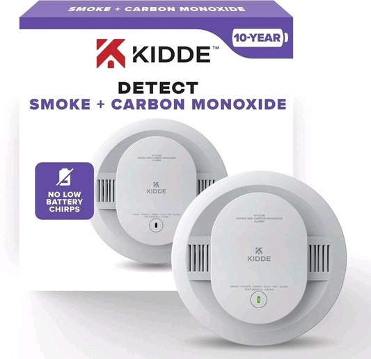 Kidde Smoke & CO Detector, 10-Year Battery, LED Warning Indicators 30CUD10