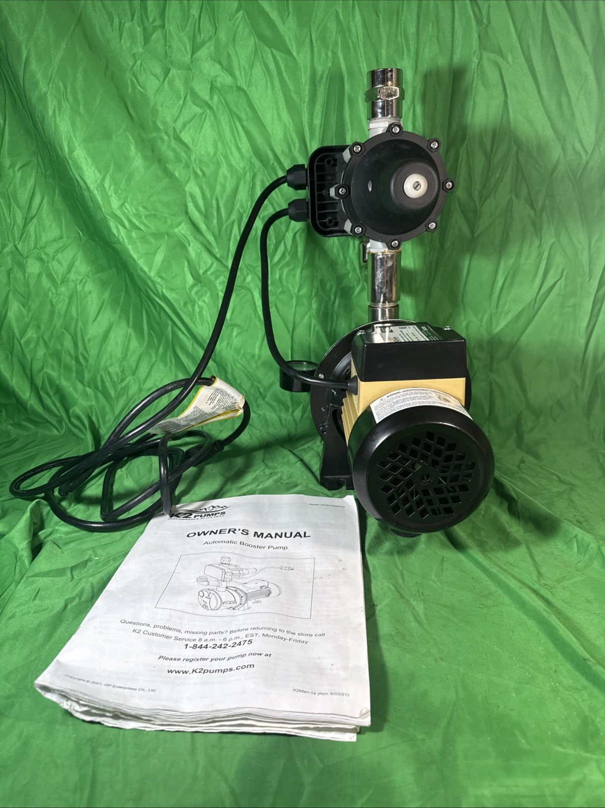 K2 Pumps Automatic Booster Pump 3/4 Hp Lead Free Stainless Steel 115V