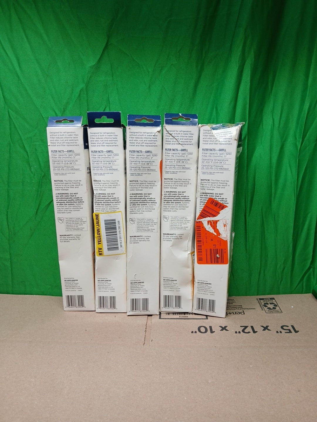 LOT OF 5 GE Universal Long Life Refrigerator Water Filter Model #GXRTLL