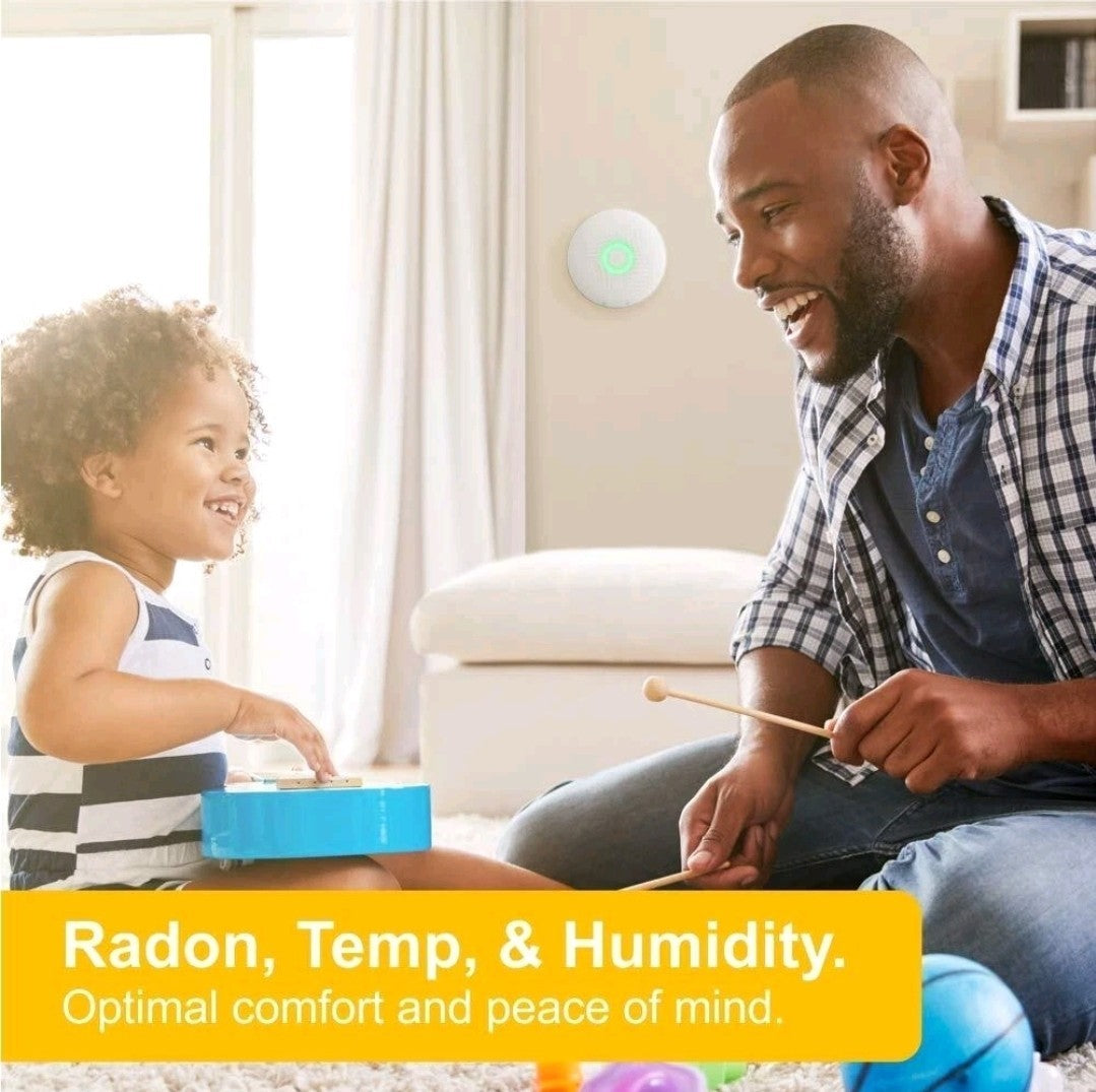 Airthings 2950 Wave Radon Detector with Humidity & Temp Sensor, Battery Free App