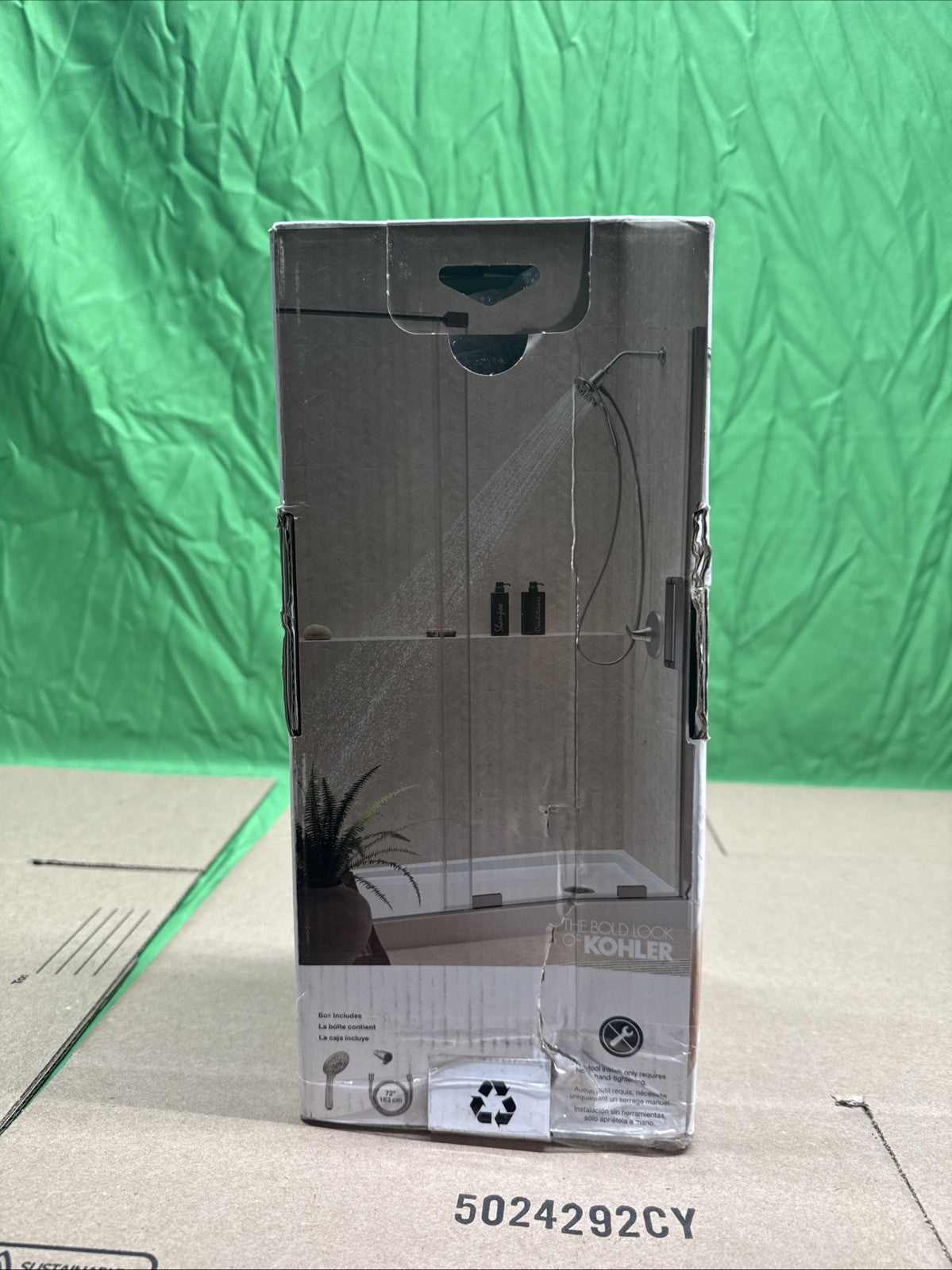 KOHLER “Claro” Multifunction Wall Mount Handheld Shower Head Brushed Nickel