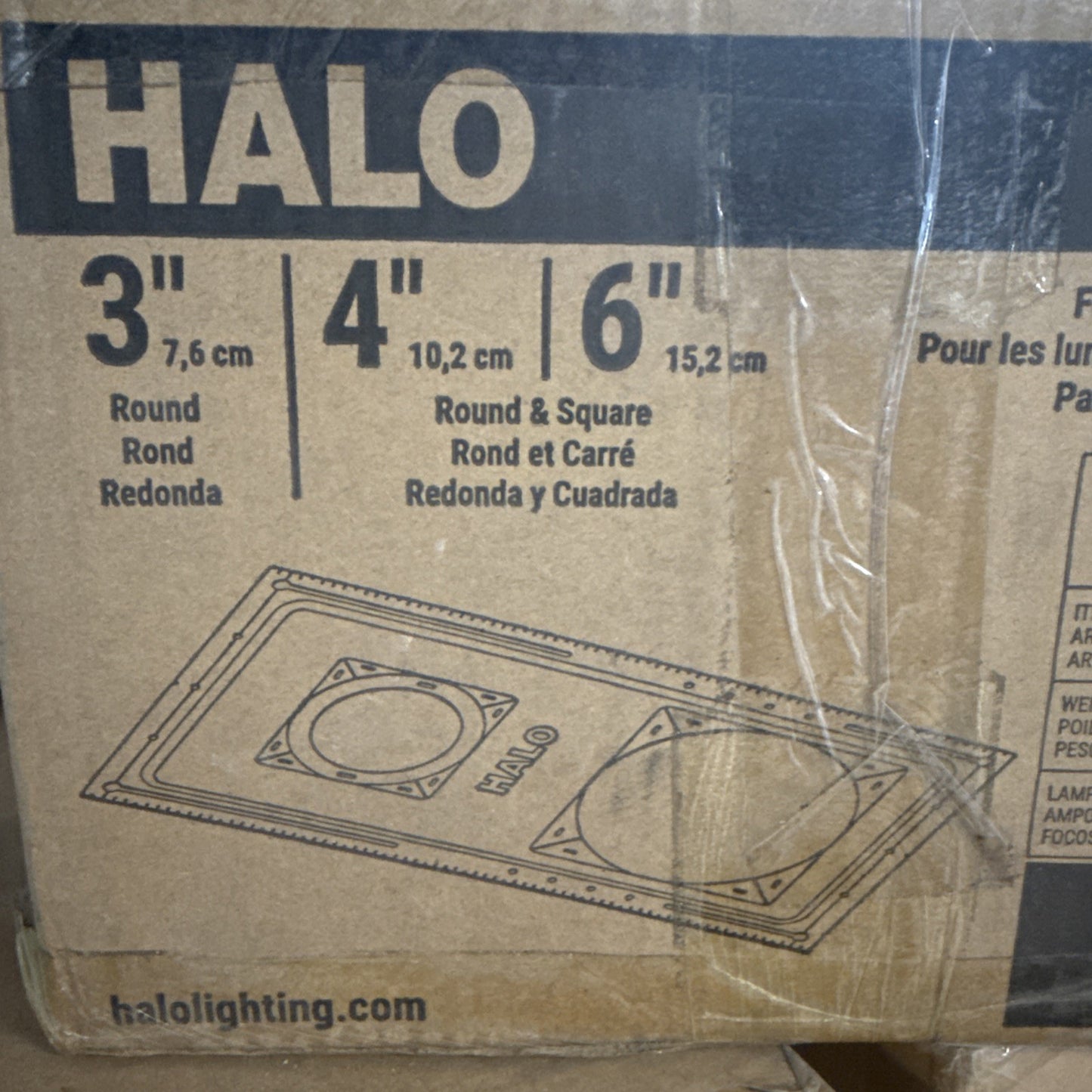 Halo Rough-in mounting smash plates for 3/4/6” Canless LEDs - SP346RS (12pk)