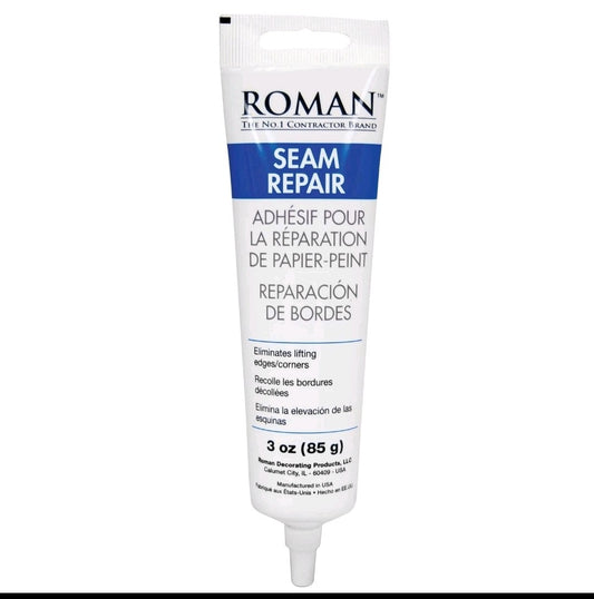 3 PACK 3X ROMAN 3 oz Wallpaper Seam Repair Adhesive Glue for Torn Edges & Seams