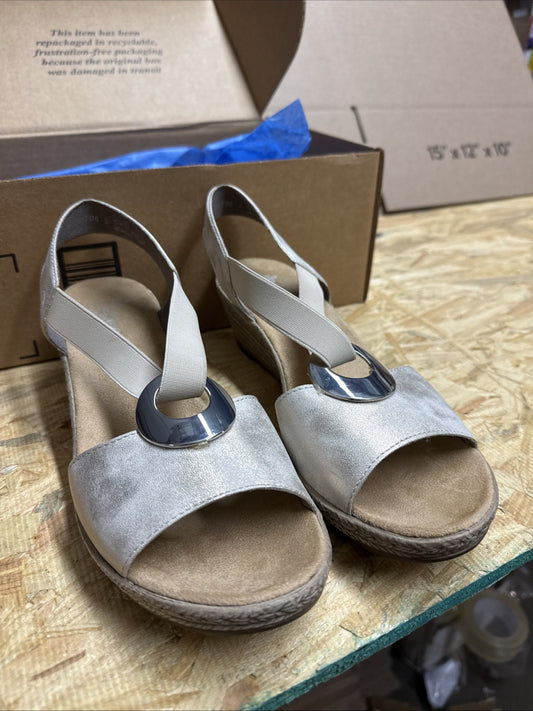 Women’s Reiker FANNI H6 Metallic gold-Size 41 /US 10 Wedge Shoes