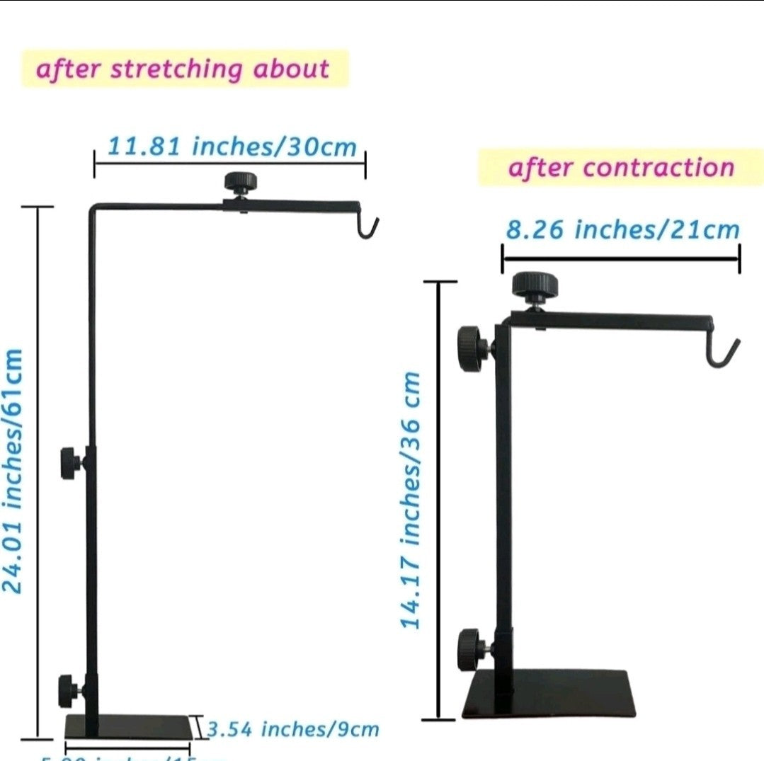 Reptile Lamp Stand, Adjustable Heat Lamp Bracket, Floor Metal Lamp Holder NIB