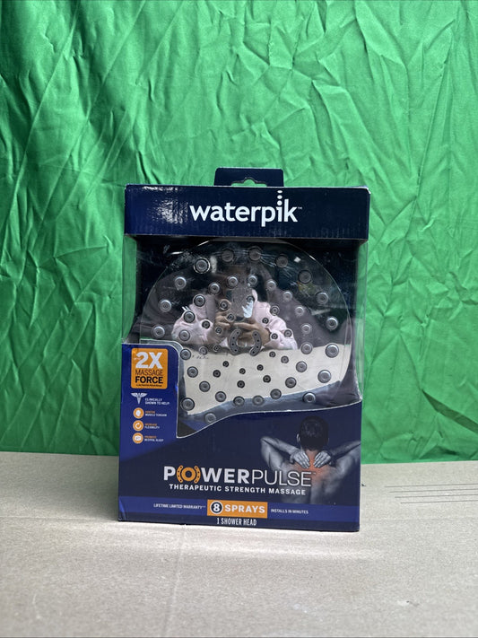 Waterpik 8-Spray Patterns Wall Mount Rain Fixed Shower Head Chrome YPW-833E