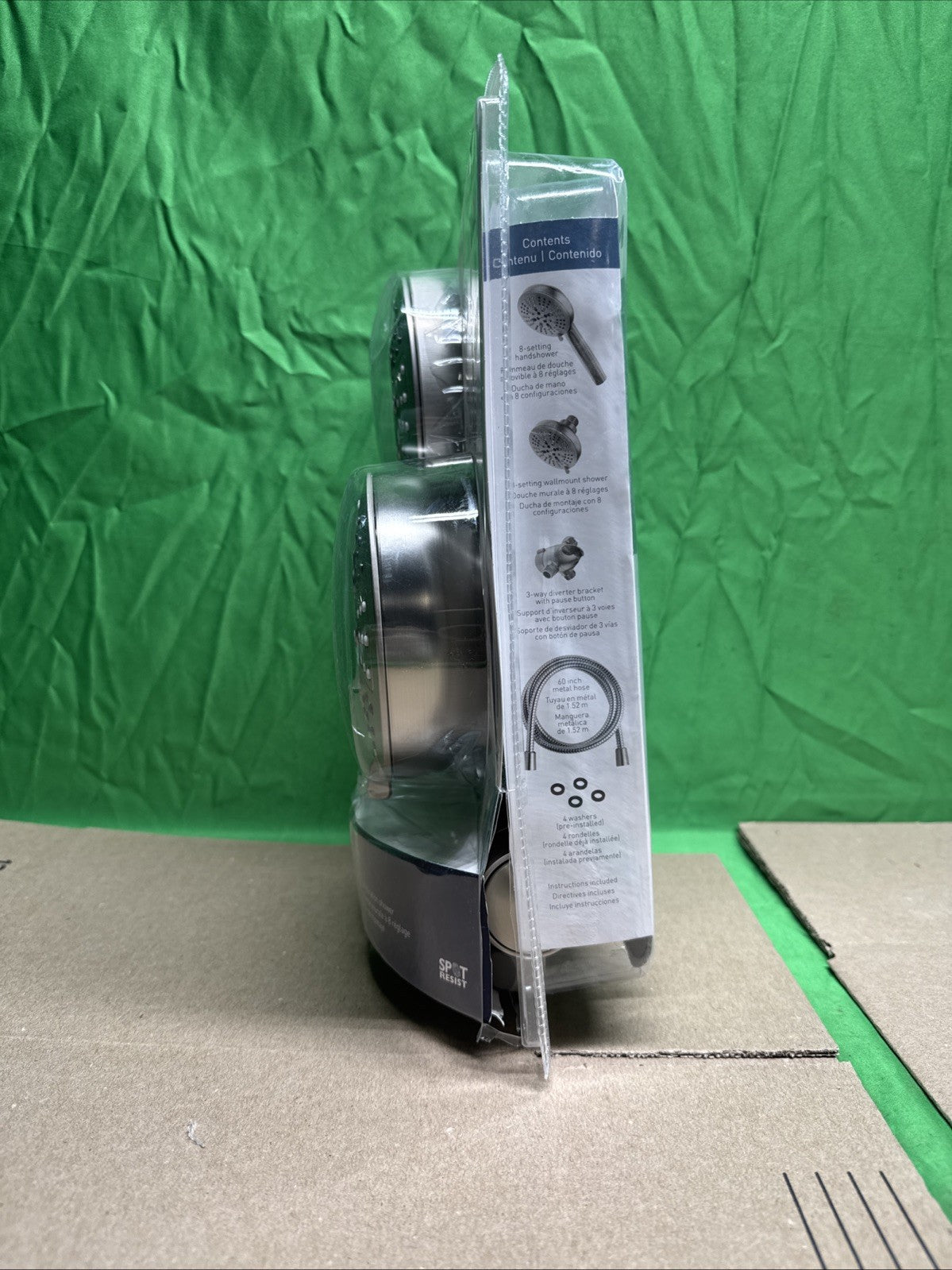 MOEN HydroEnergetix Dual Tub and Handheld Shower Head in Brushed Nickel