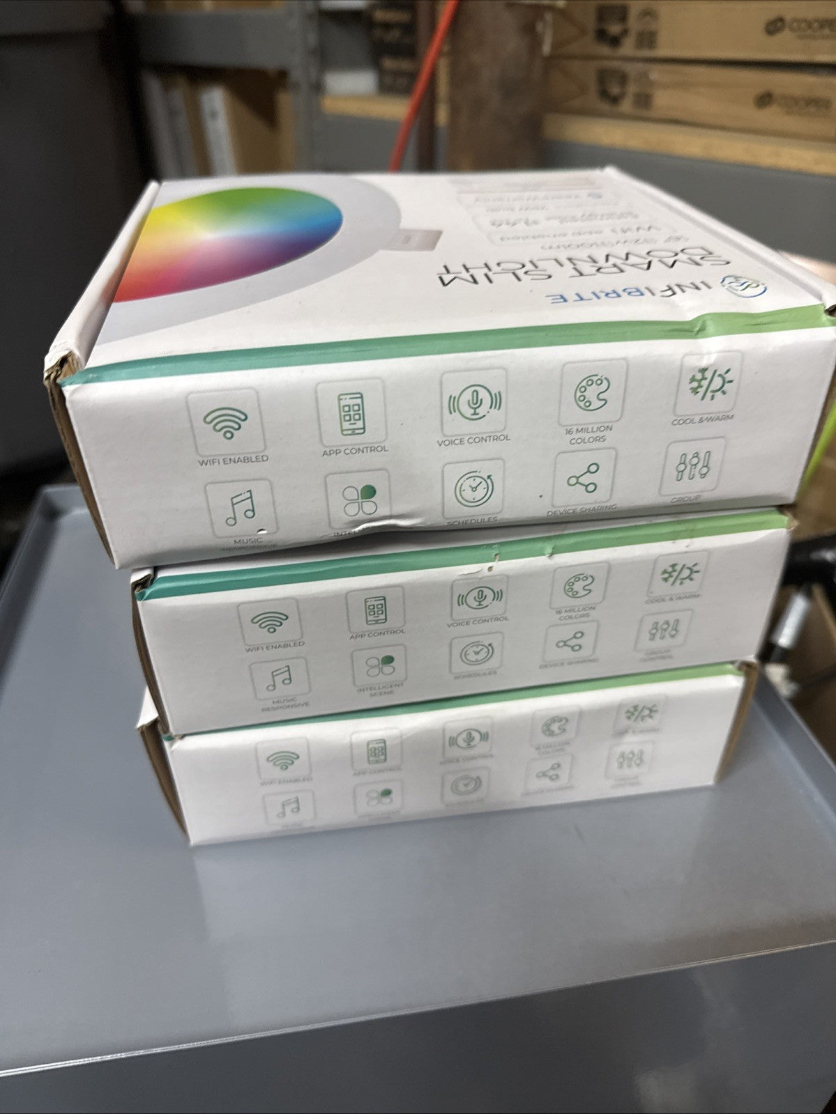 Infibrite 6 Inch WiFi Smart Slim DownLight LED 12W 1100LM, 3 PK NEW Open Box