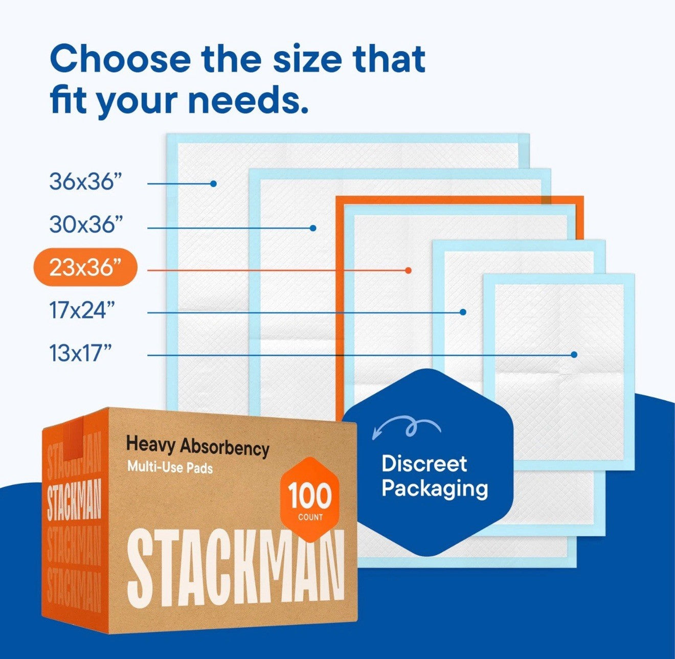 Chucks Pads Disposable [100-Pack] Adult Incontinence Underpads 23"x 36" Large...