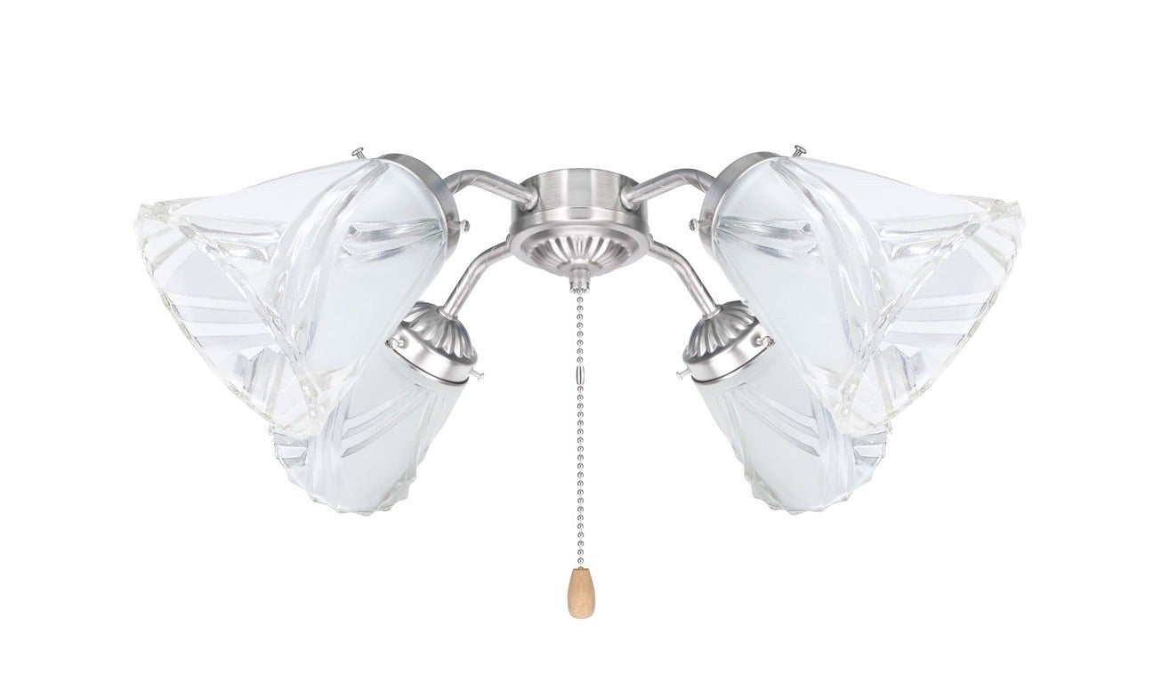 4pack Aspen creative #23124-4 Transitional Frosted&Clear Ceiling Fan Replacement