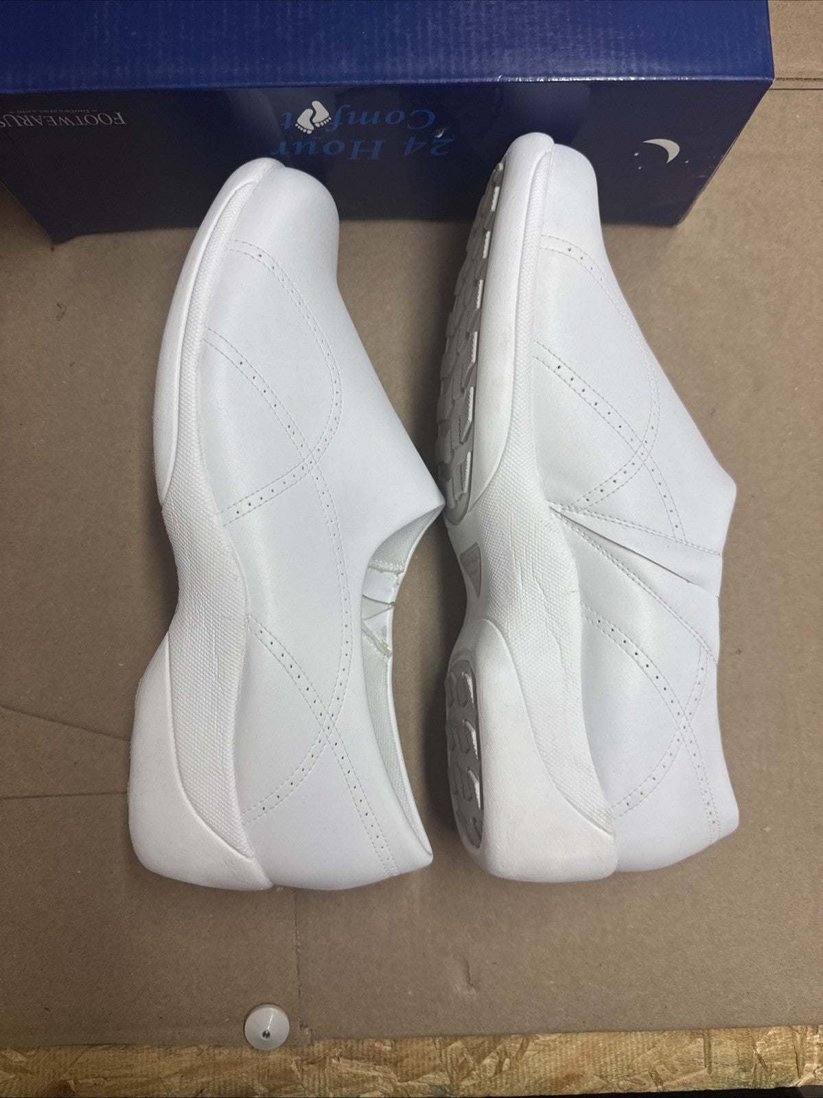 24 HOUR COMFORT Sofia Women's 12 Wide Width Slip-On Leather Loafers