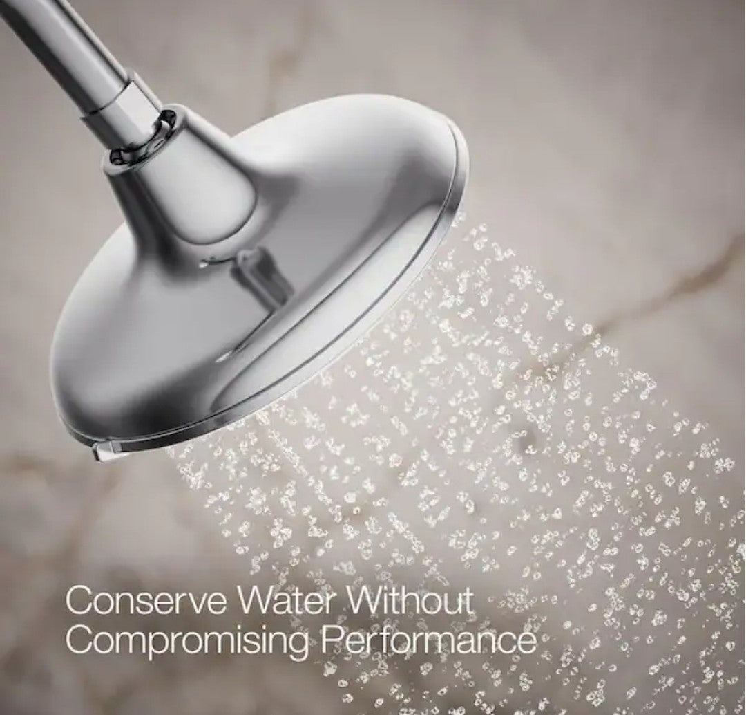 KOHLER Cursiva 3-Spray 6.75 in Wall Mount Fixed Showerhead Polished Chrome NOB