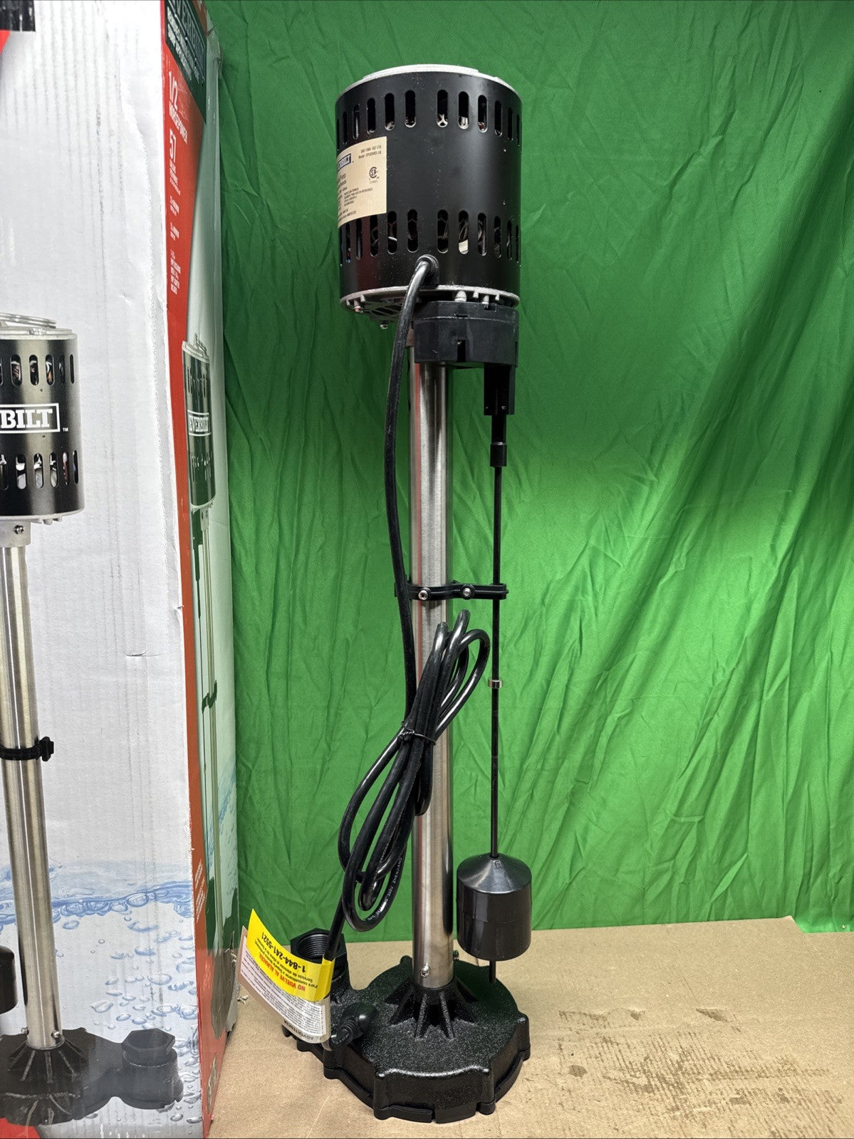 Everbilt Pedestal Sump Pump Stainless Steel and Cast Iron 1/2 HP SPL05003-LQ