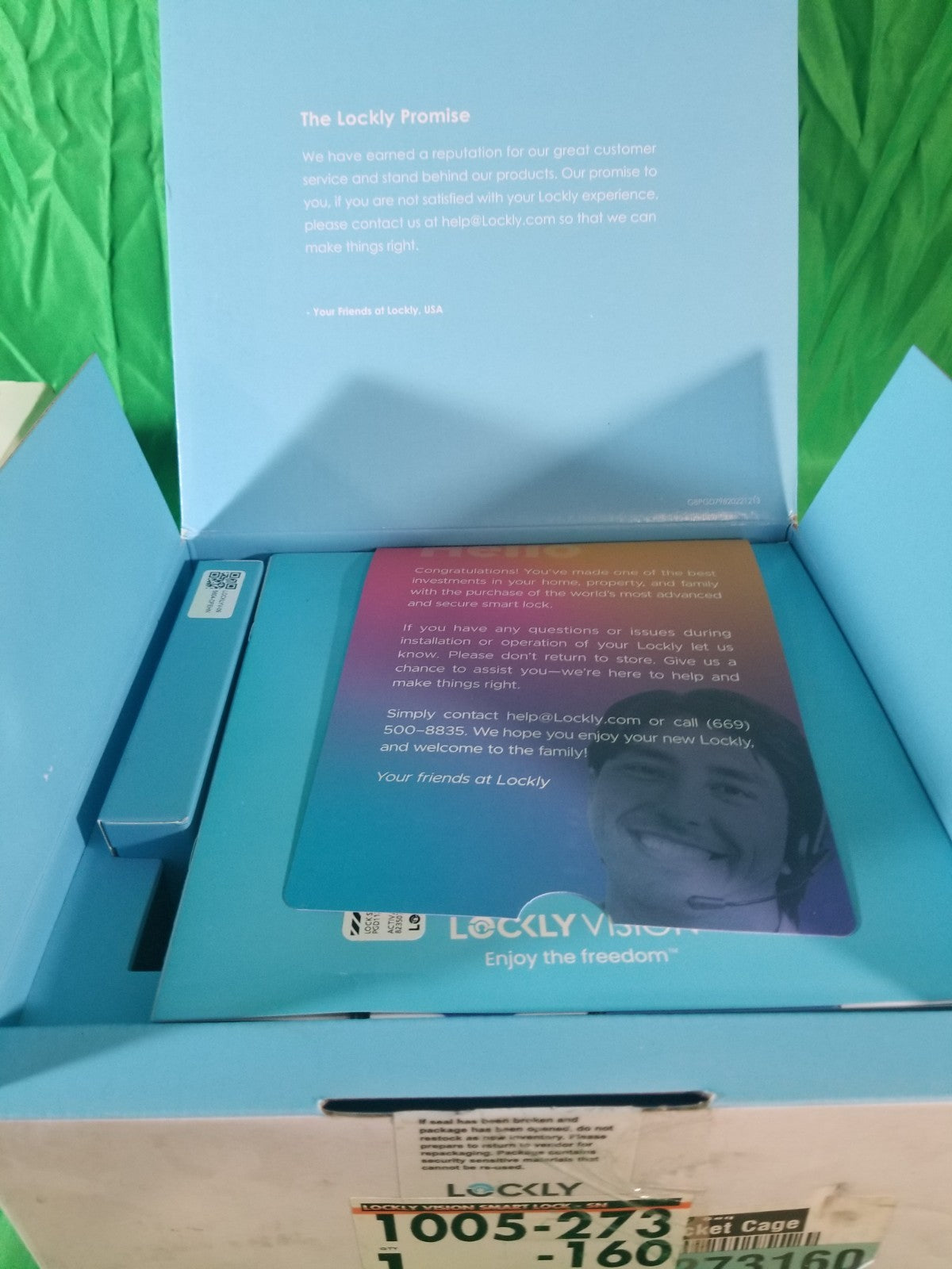 Locky Vision Deadbolt Lock Fingerprint App Video Doorbell Voice Access Code Key