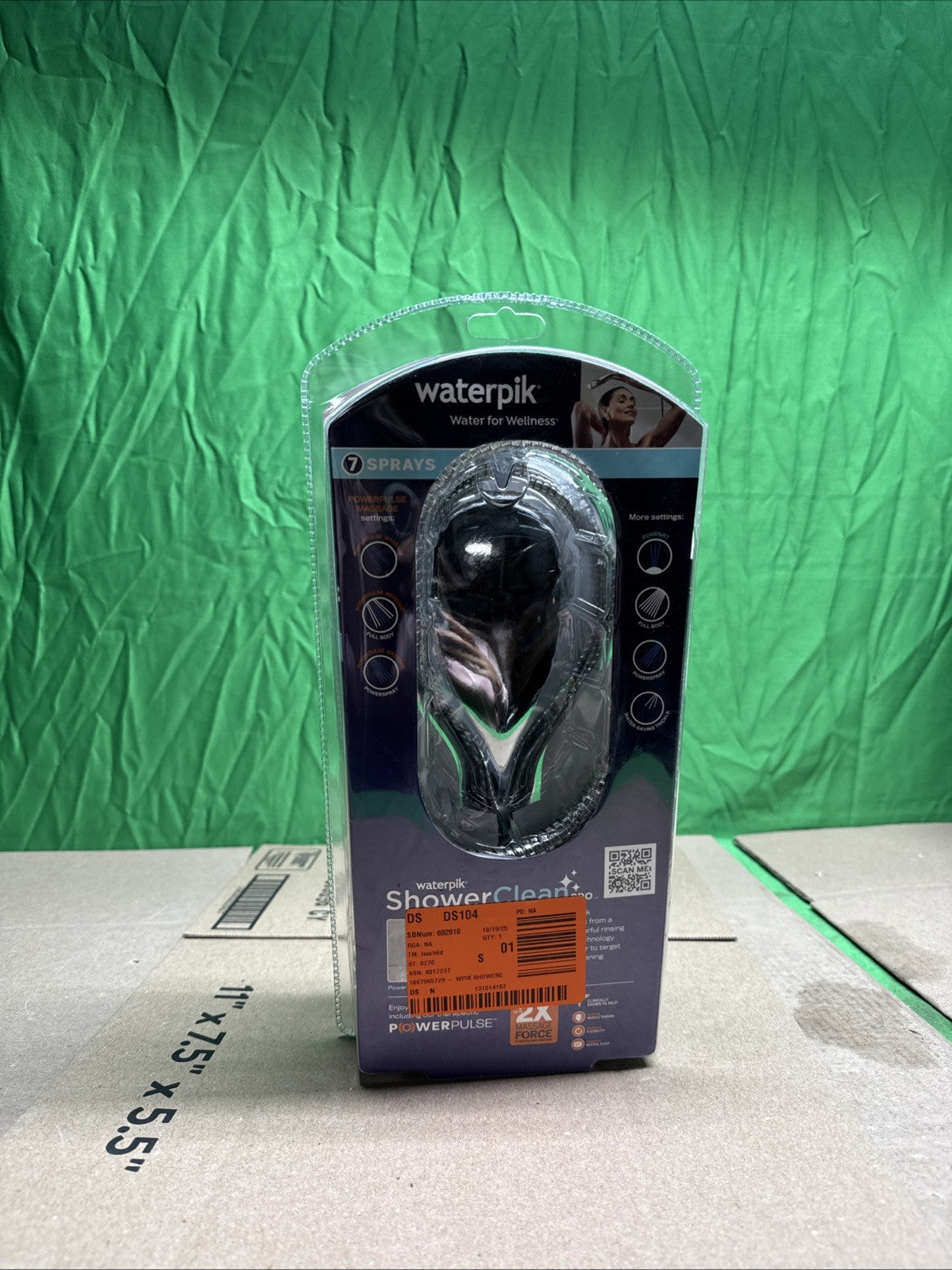 7-Spray Patterns w/ 1.8 GPM 4.75" Wall Mount Adjust Handheld Shower Head, Chrome