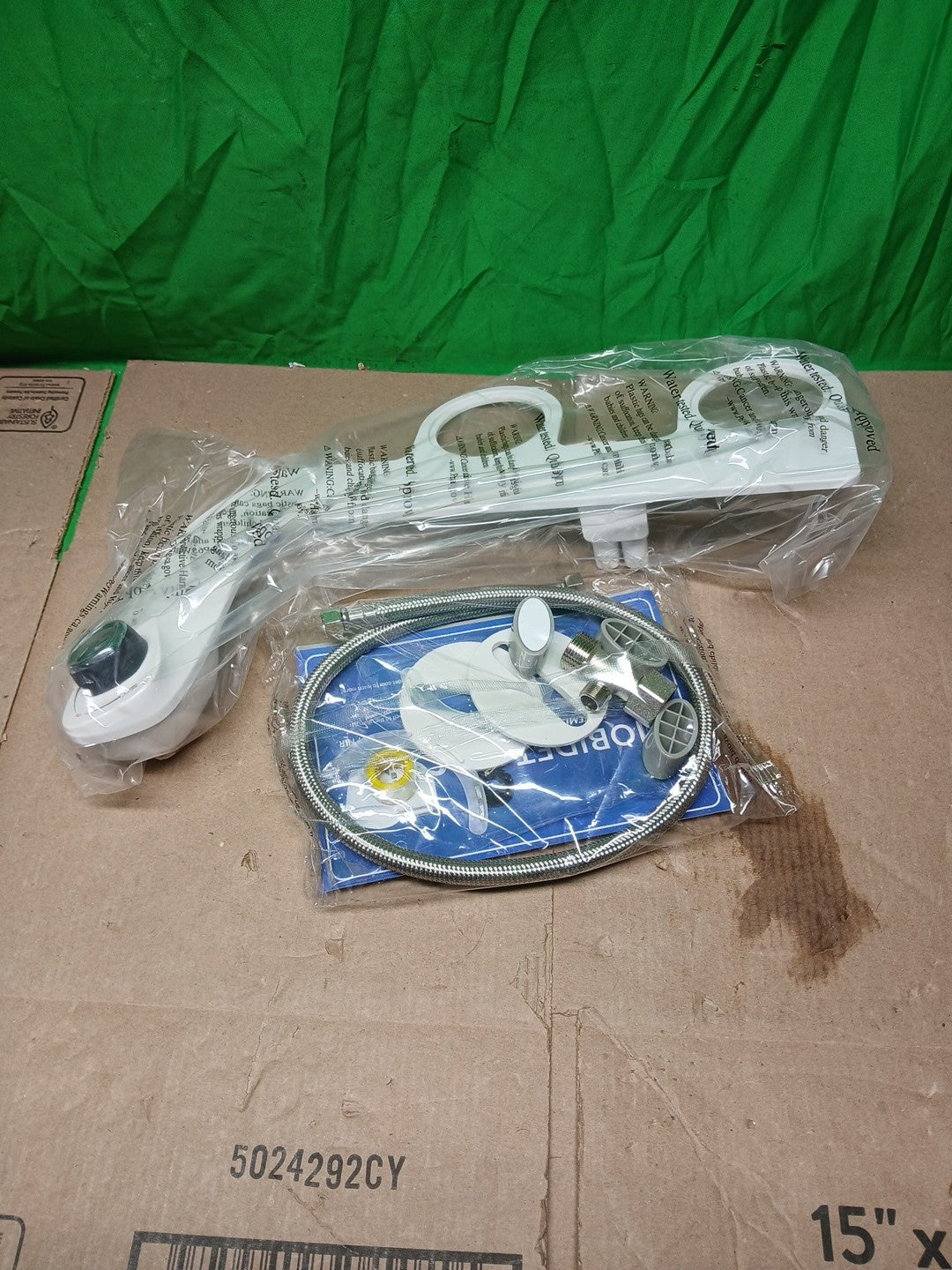 Bio Bidet SlimEdge Bidet Attachment for Toilet, Non Electric Self Cleaning White