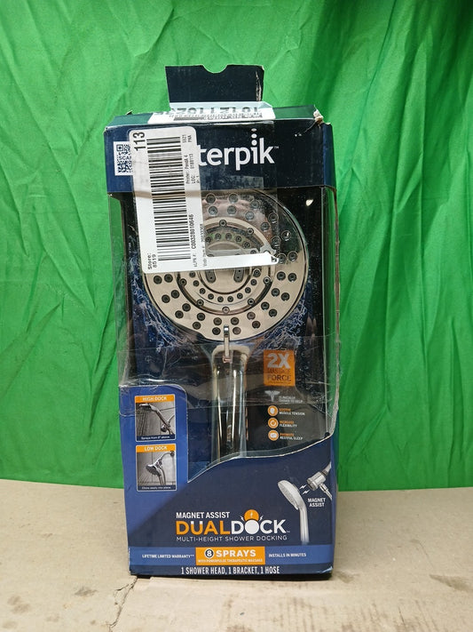 Waterpik 8-Spray Wall Mount Magnet Multi Height Handheld Shower Head 1.8 GPM..