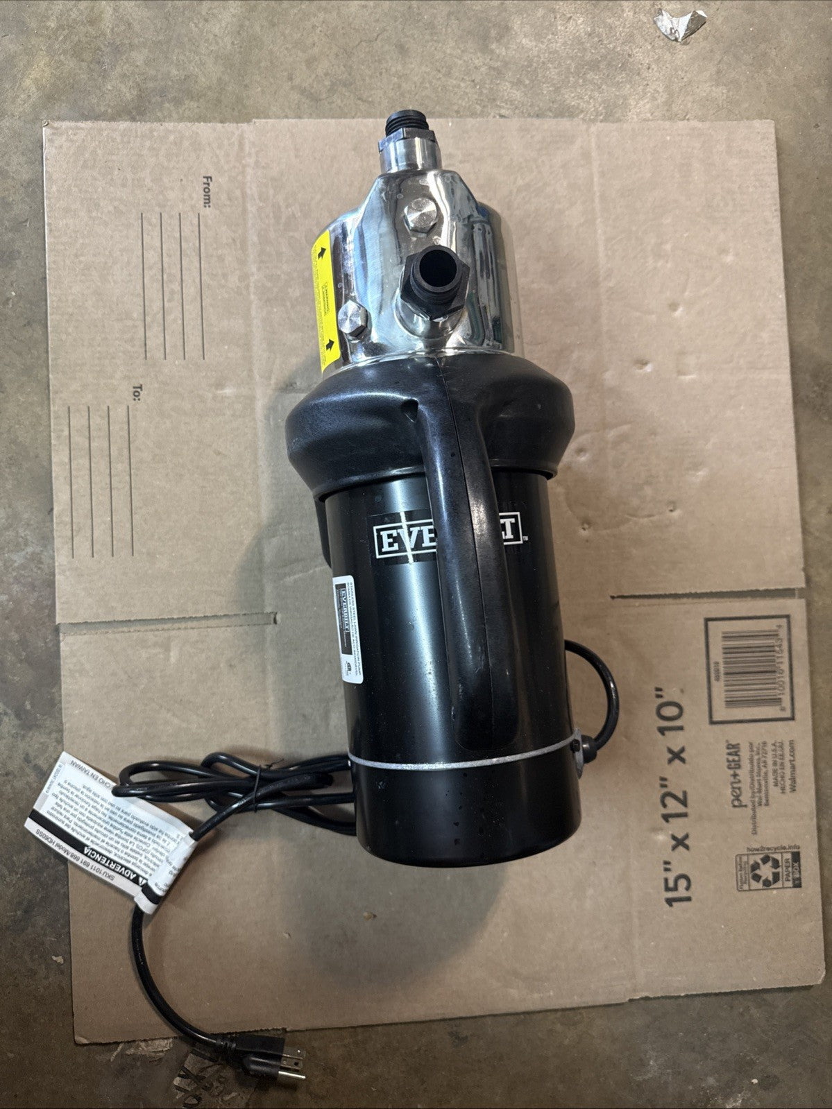 EVERBILT HD60SS 1 HP Stainless Steel Portable Lawn Irrigation Pump Used