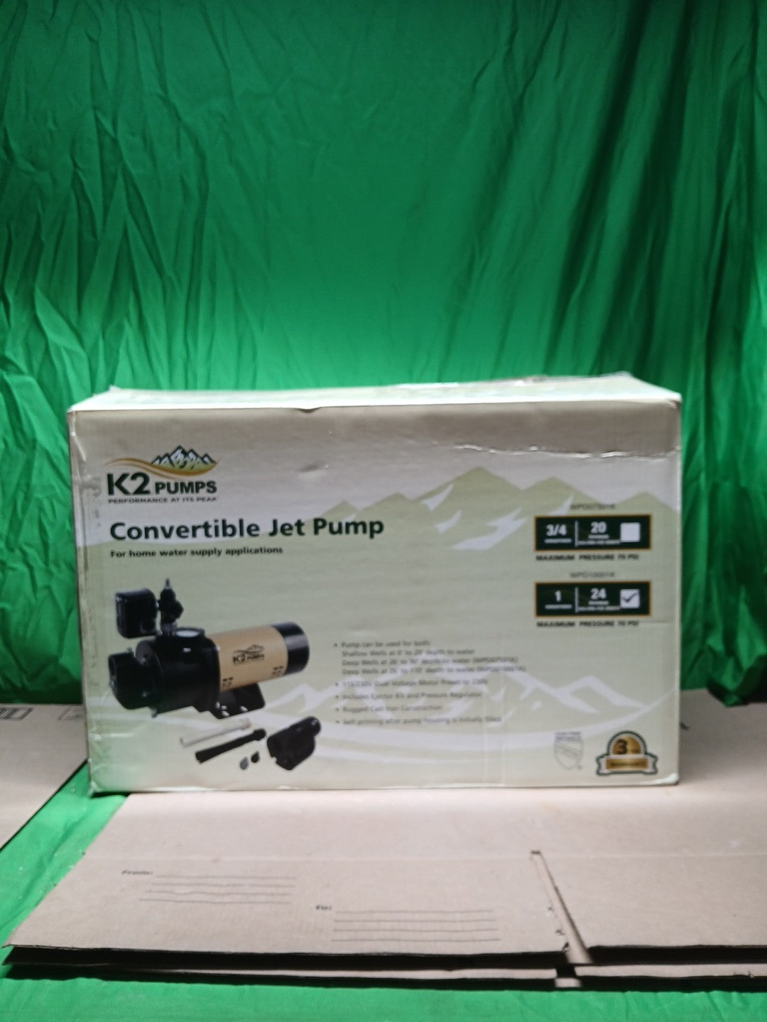 K2 Pumps 1 HP 24 GPM Convertible Jet Pump WPD10001K