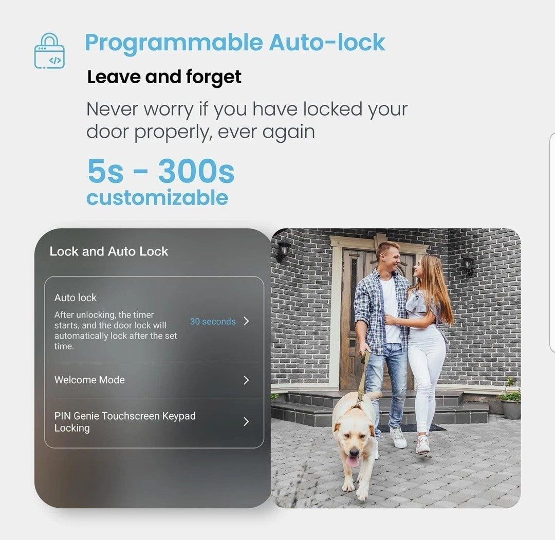 Secure Plus Bluetooth Smart Door Lock, Keyless Entry with PIN Genie® Digital ...