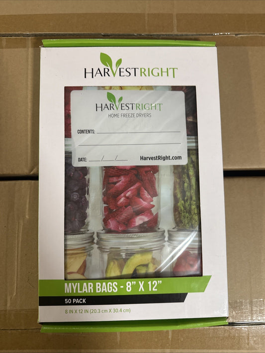 8 in. x 12 in. Mylar Bag 50-Pack Half Gallon