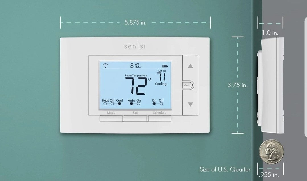 Emerson Sensi Wi-Fi Smart Thermostat 7-Day Programmable No C-Wire Needed