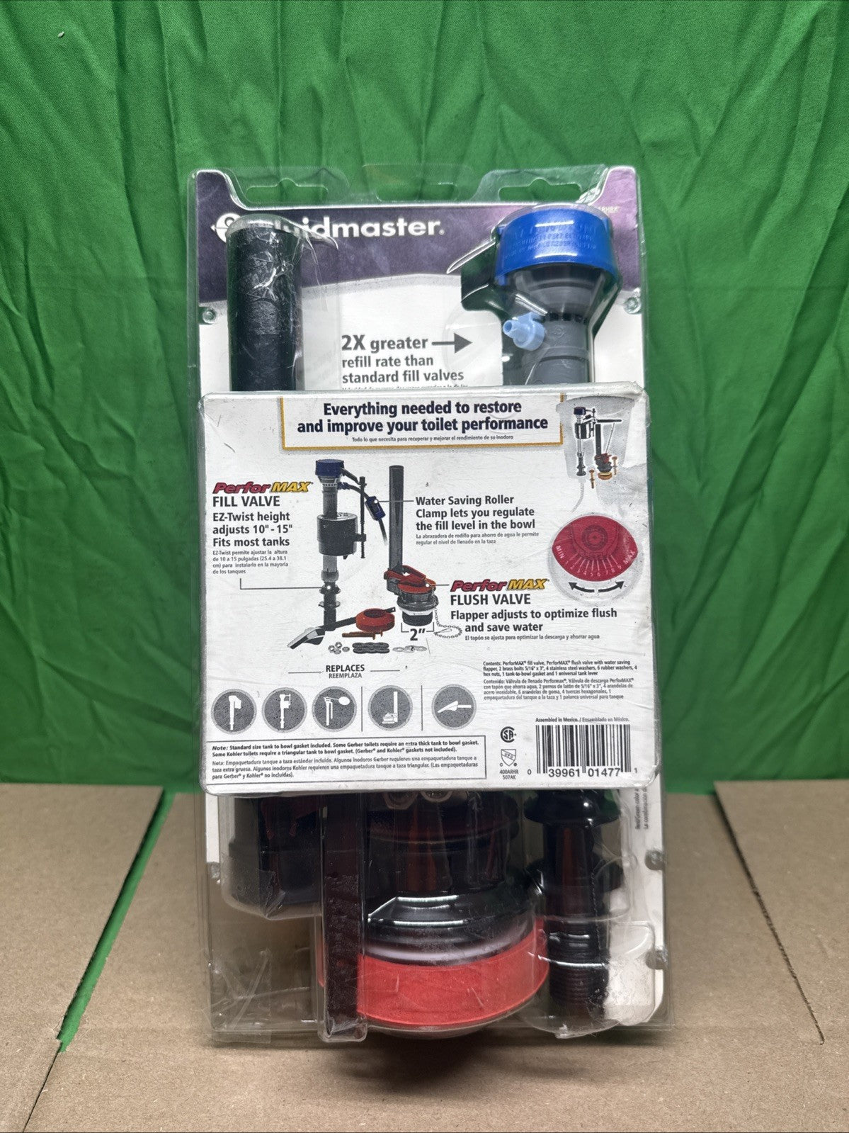 LOT OF 8 Fluidmaster Universal Complete Toilet Rebuild Repair Kit 10" H 400ARHRK