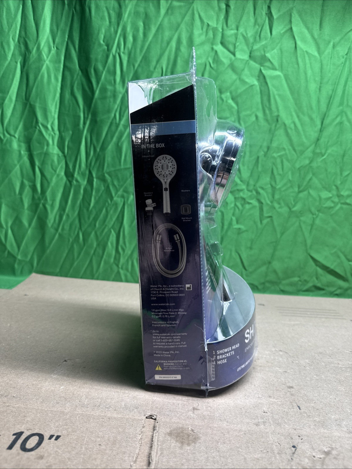 Waterpik Hand Held Shower Head Chrome 180-Degree 5-Modes QBS-563MEB