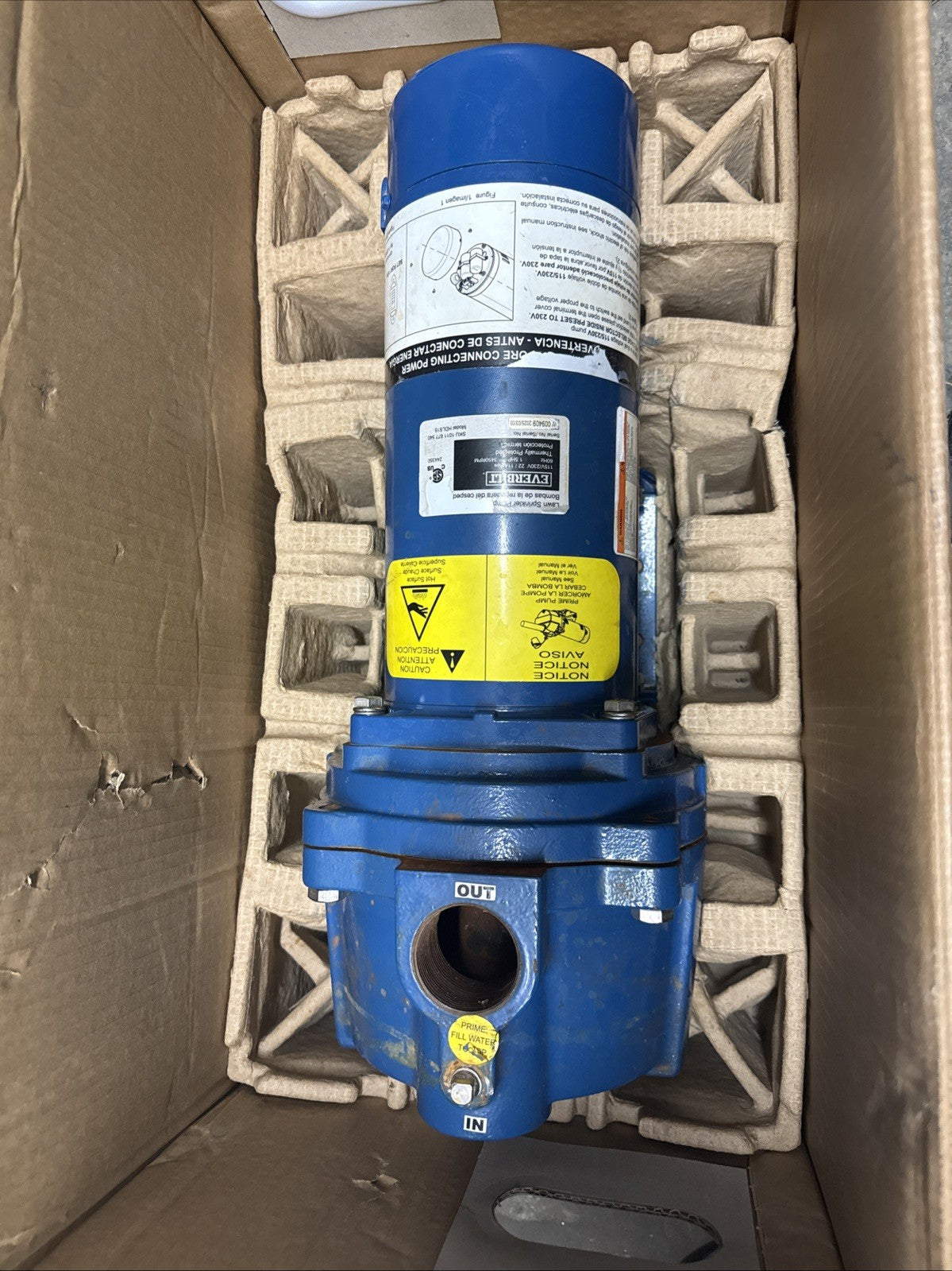 Everbilt 1-1/2 HP Cast Iron Lawn Irrigation Pump HDLS15 *For Parts*