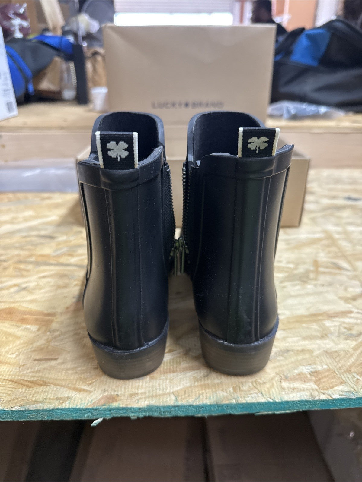 Lucky Brand Womens Lp-Bunita Black Rainboots Size 9 M Rain Boots Rubber